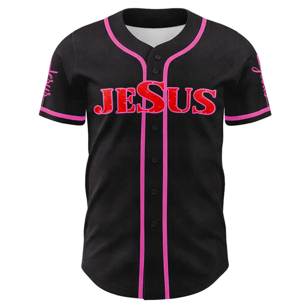 Christianartworkshop Jesus Cross Nail and Crown of Thorns Baseball Jersey - image 47