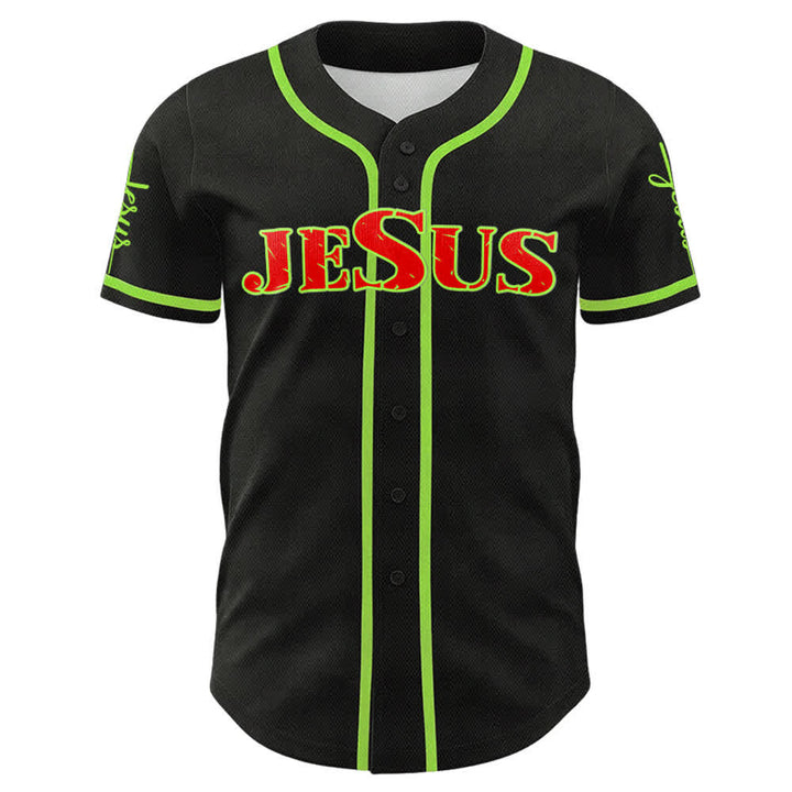 Christianartworkshop Jesus Cross Nail and Crown of Thorns Baseball Jersey - image 50