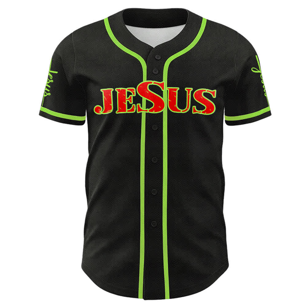 Christianartworkshop Jesus Cross Nail and Crown of Thorns Baseball Jersey - image 58