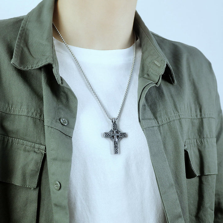 FREE Today: Vintage Celtic Knot Cross Pendant Necklace: Emblem of Enduring Gentle Shelter - image 1