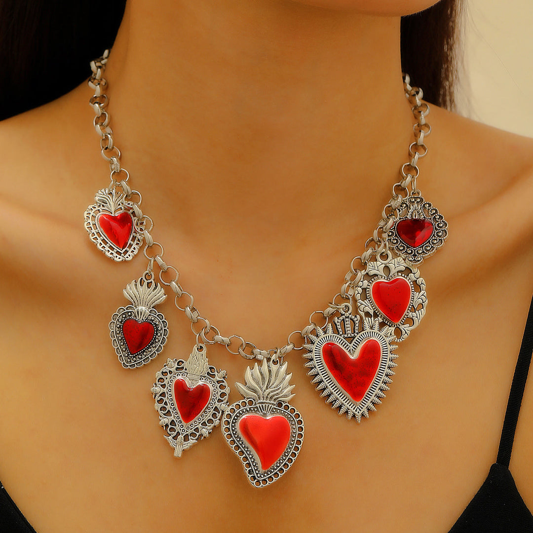 Christianartworkshop Layerable Sacred Heart Drop Earring Collection: Whisper of Heavenly Warm Grace - Necklace-C - image 5