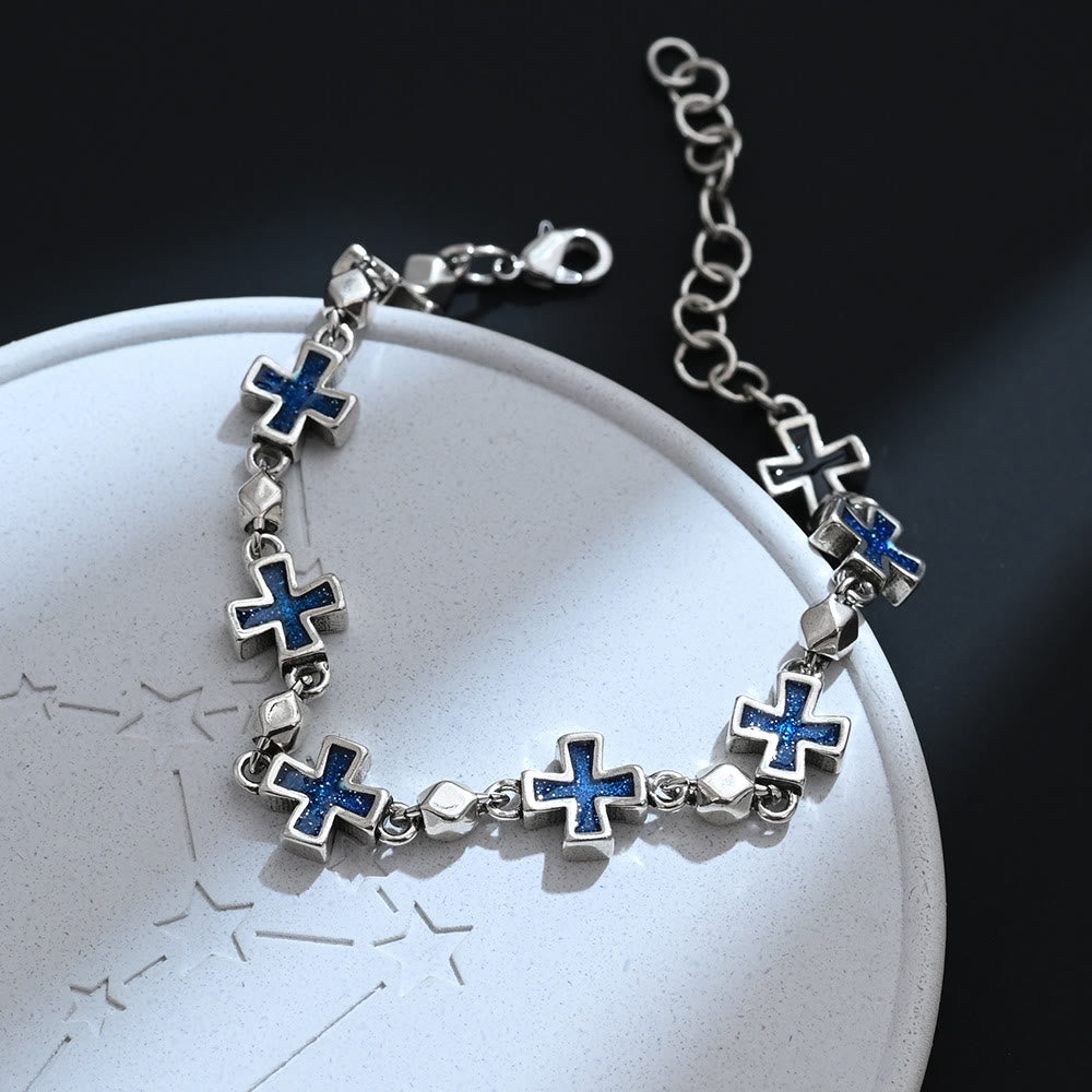 Christianartworkshop Sleek Sequential Cross Wrist Bracelet: Token of Steadfast Sacred Shelter - image 3