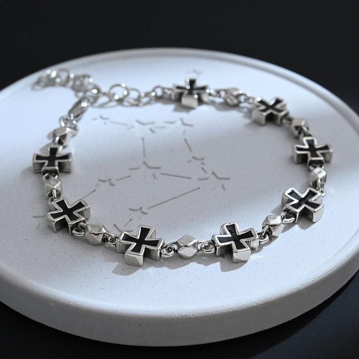 Christianartworkshop Sleek Sequential Cross Wrist Bracelet: Token of Steadfast Sacred Shelter - image 2