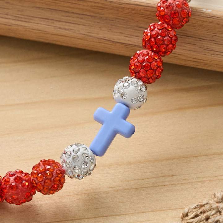 Christianartworkshop All-Day Wear Shimmer Crystal Cross Bracelet: Symbol of Steady Sacred Light - image 9