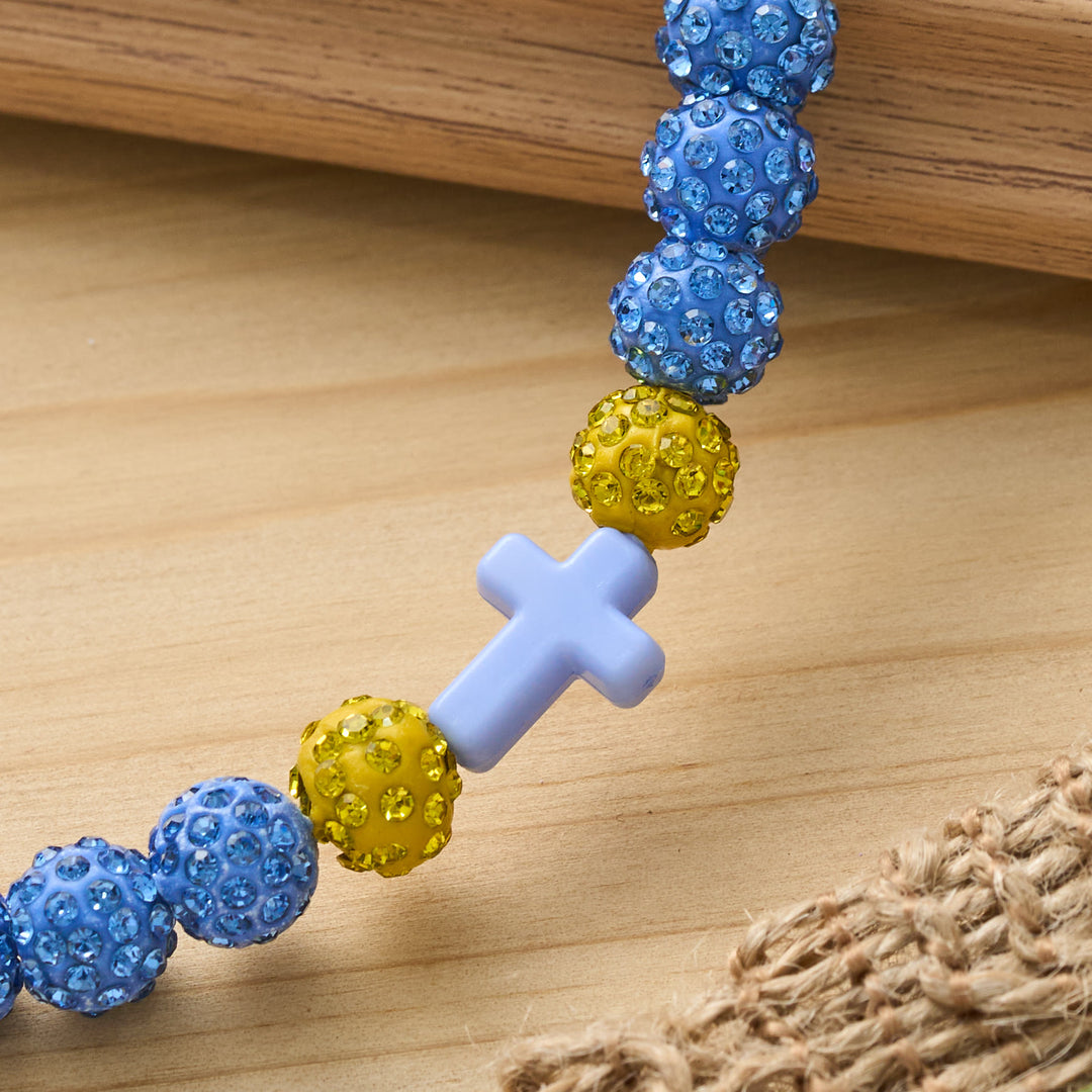 Christianartworkshop All-Day Wear Shimmer Crystal Cross Bracelet: Symbol of Steady Sacred Light - image 21