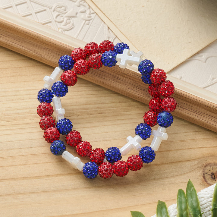 Christianartworkshop All-Day Wear Shimmer Crystal Cross Bracelet: Symbol of Steady Sacred Light - image 15