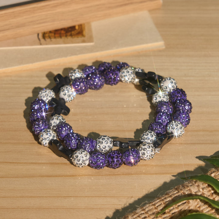 Christianartworkshop All-Day Wear Shimmer Crystal Cross Bracelet: Symbol of Steady Sacred Light - G - image 26