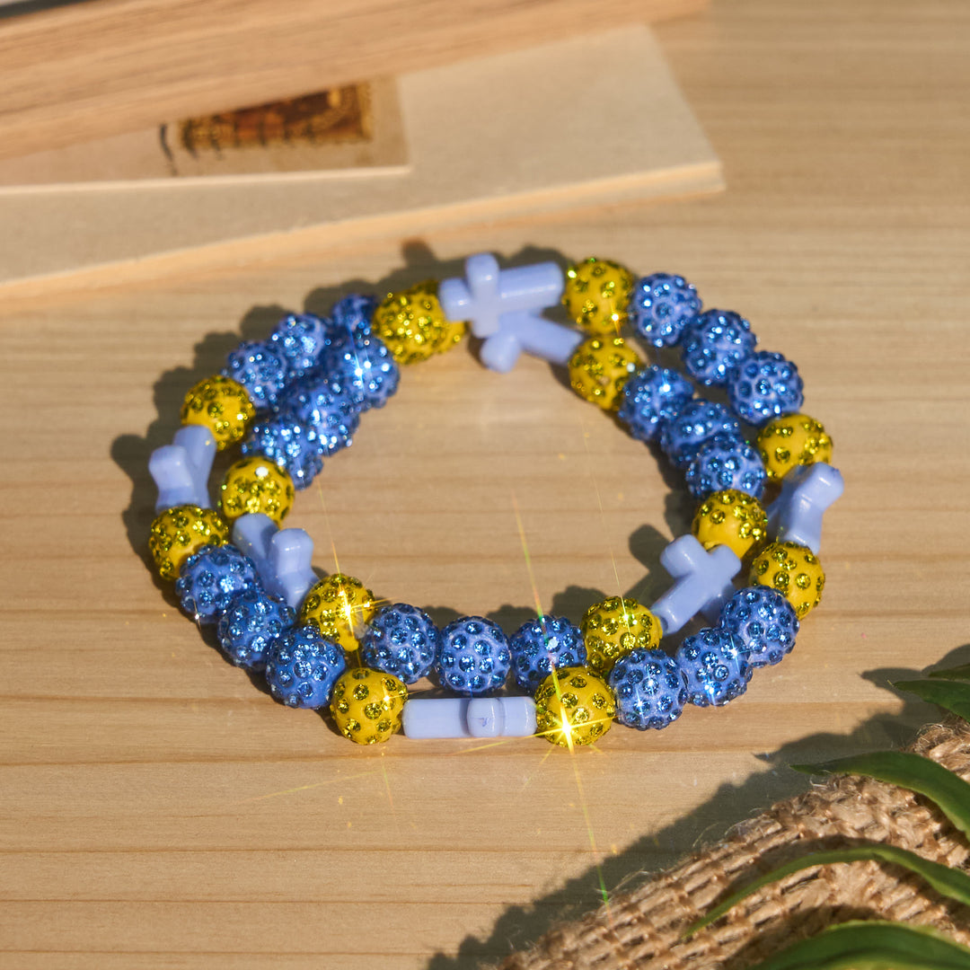 Christianartworkshop All-Day Wear Shimmer Crystal Cross Bracelet: Symbol of Steady Sacred Light - E - image 18