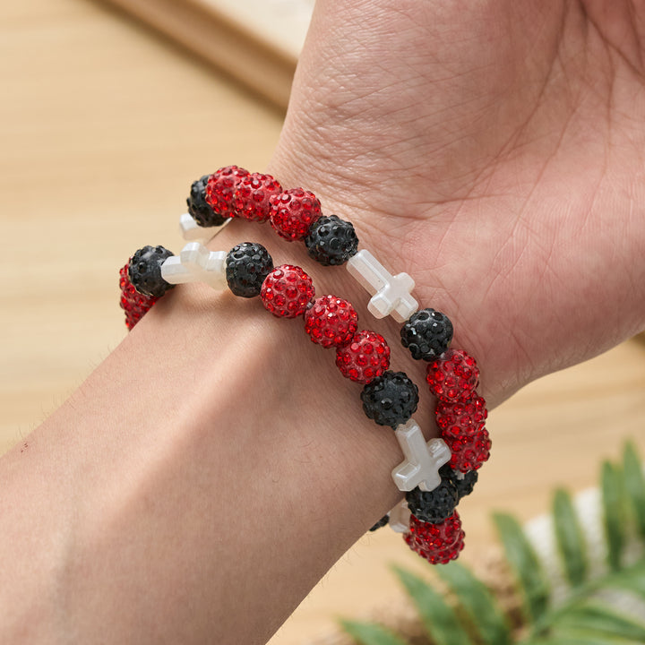 Christianartworkshop All-Day Wear Shimmer Crystal Cross Bracelet: Symbol of Steady Sacred Light - image 12