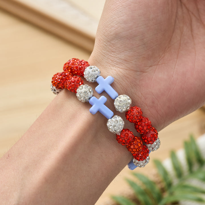 Christianartworkshop All-Day Wear Shimmer Crystal Cross Bracelet: Symbol of Steady Sacred Light - image 8