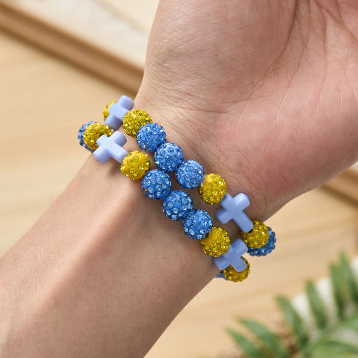 Christianartworkshop All-Day Wear Shimmer Crystal Cross Bracelet: Symbol of Steady Sacred Light - image 20