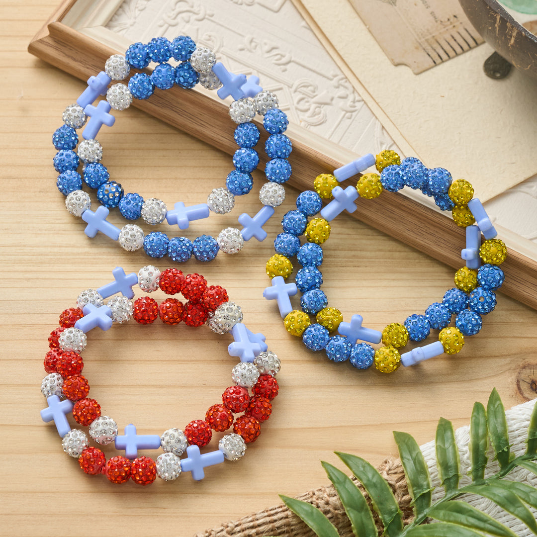 Christianartworkshop All-Day Wear Shimmer Crystal Cross Bracelet: Symbol of Steady Sacred Light - image 2
