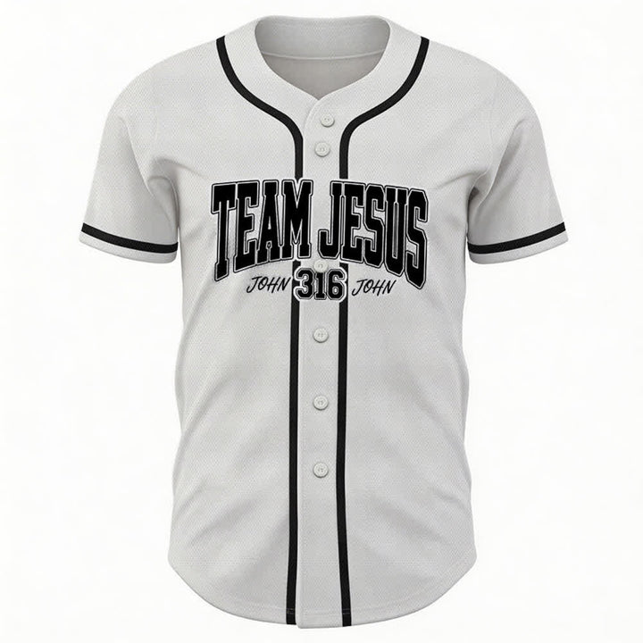 Christianartworkshop Sporty Team Jesus John 316 Inspirational Scripture Statement Unisex Baseball Jersey - image 8