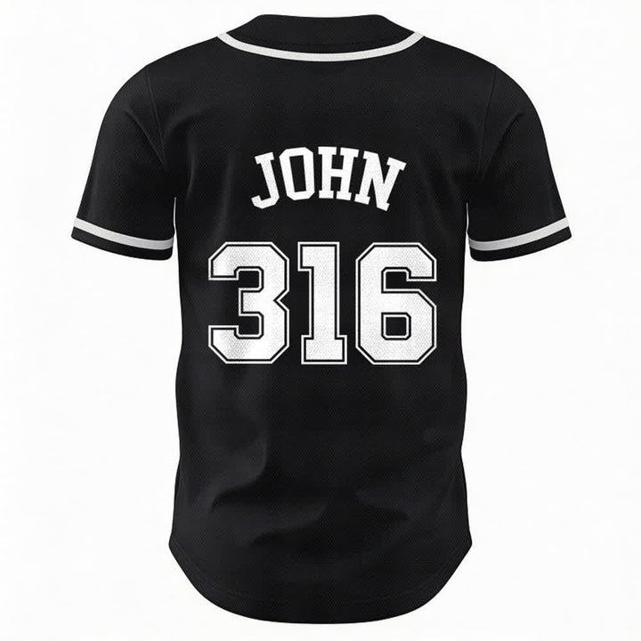 Christianartworkshop Sporty Team Jesus John 316 Inspirational Scripture Statement Unisex Baseball Jersey - image 16