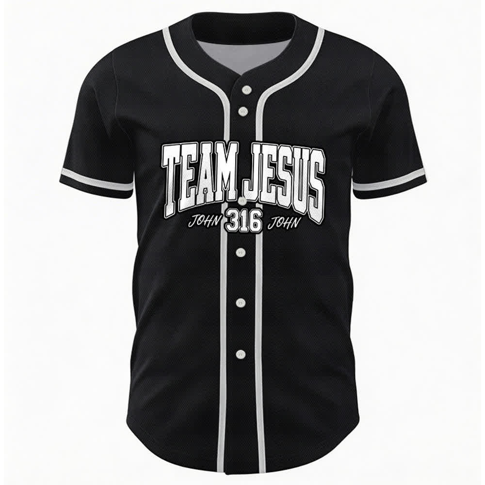 Christianartworkshop Sporty Team Jesus John 316 Inspirational Scripture Statement Unisex Baseball Jersey - image 15