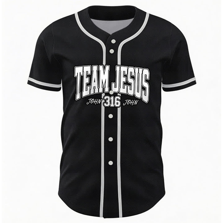 Christianartworkshop Sporty Team Jesus John 316 Inspirational Scripture Statement Unisex Baseball Jersey - image 15