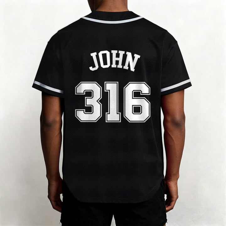 Christianartworkshop Sporty Team Jesus John 316 Inspirational Scripture Statement Unisex Baseball Jersey - image 18