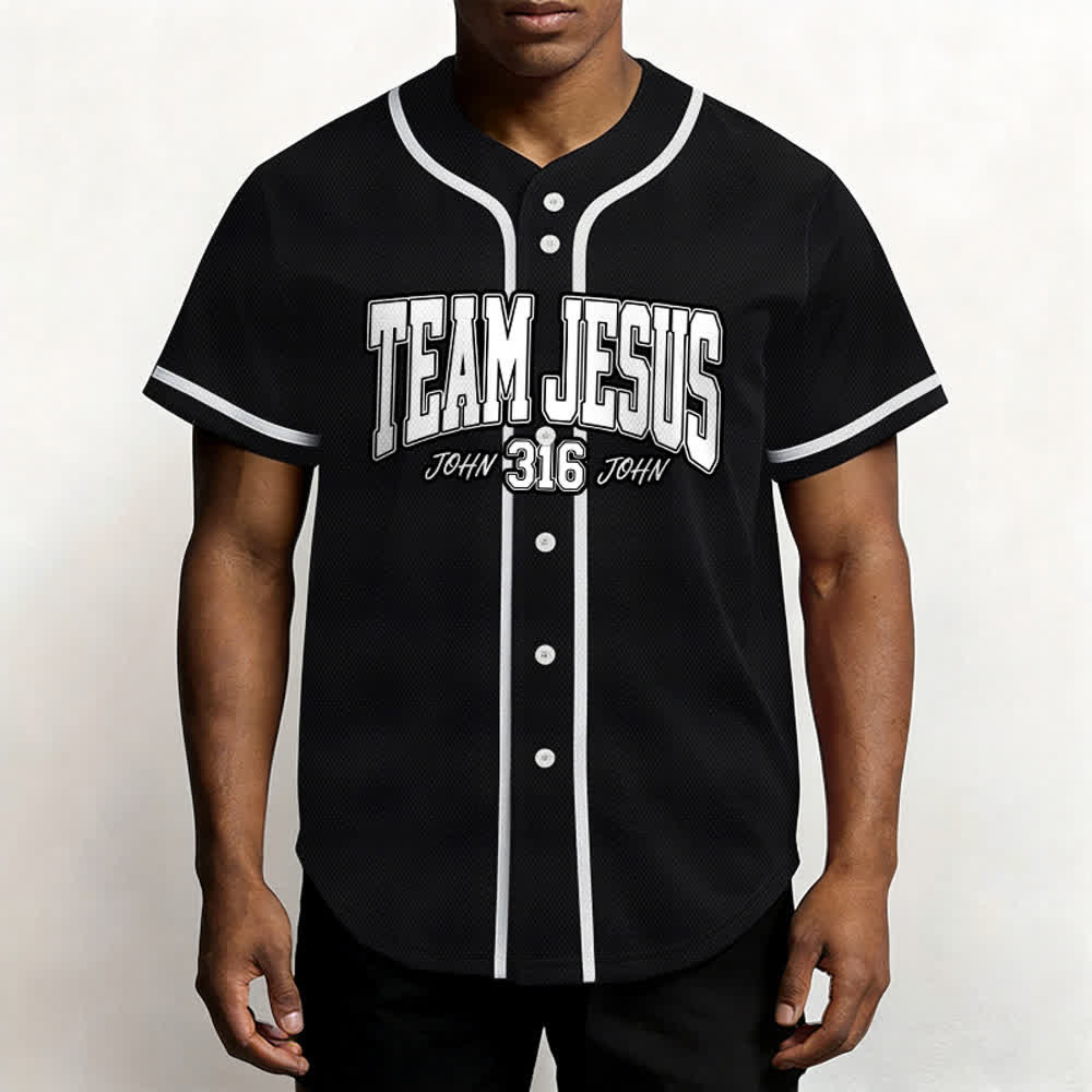 Christianartworkshop Sporty Team Jesus John 316 Inspirational Scripture Statement Unisex Baseball Jersey - image 17