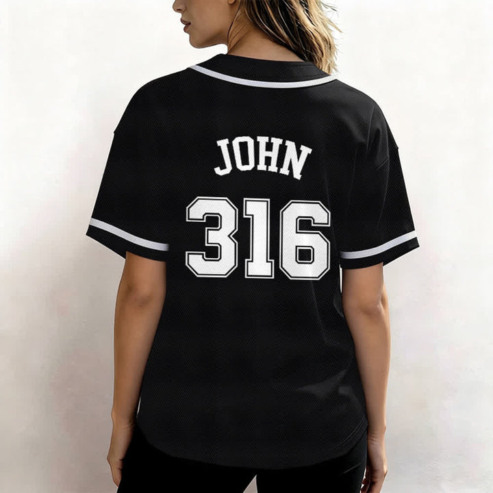 Christianartworkshop Sporty Team Jesus John 316 Inspirational Scripture Statement Unisex Baseball Jersey - image 20