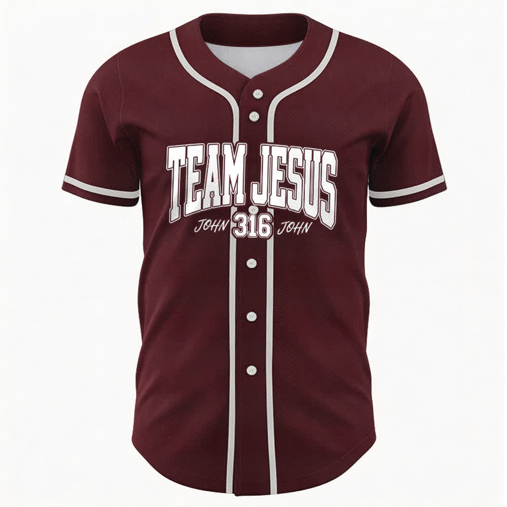 Christianartworkshop Sporty Team Jesus John 316 Inspirational Scripture Statement Unisex Baseball Jersey - image 22
