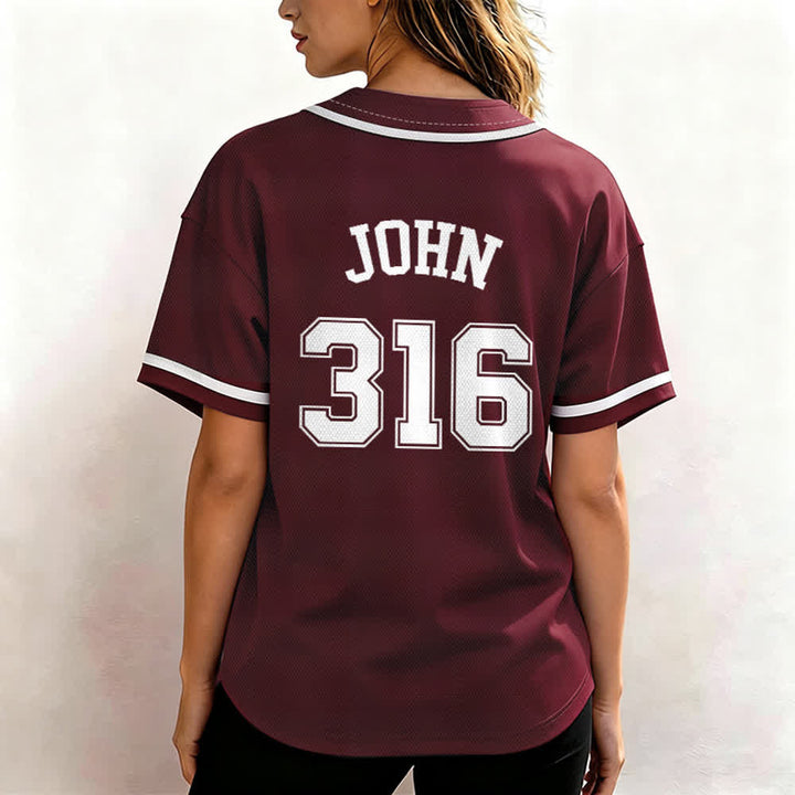 Christianartworkshop Sporty Team Jesus John 316 Inspirational Scripture Statement Unisex Baseball Jersey - image 27