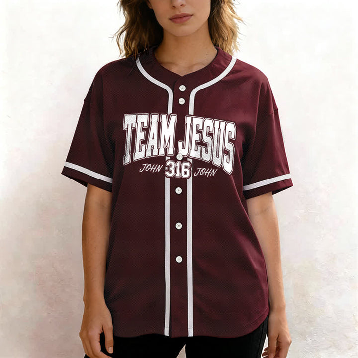 Christianartworkshop Sporty Team Jesus John 316 Inspirational Scripture Statement Unisex Baseball Jersey - image 26