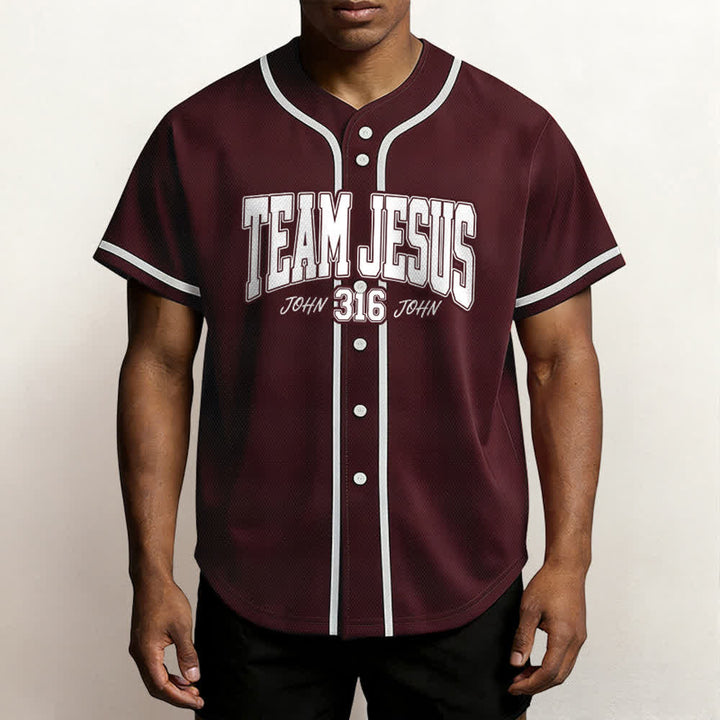 Christianartworkshop Sporty Team Jesus John 316 Inspirational Scripture Statement Unisex Baseball Jersey - image 24