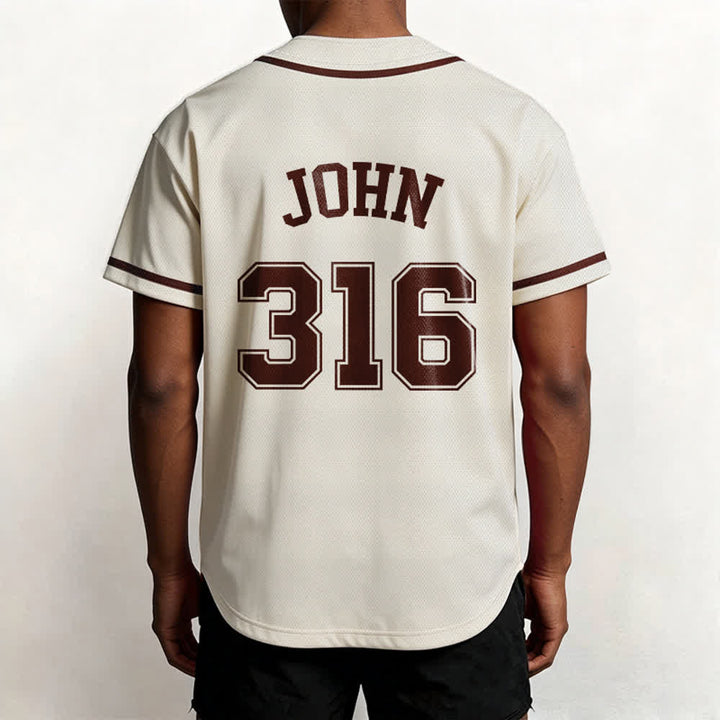 Christianartworkshop Sporty Team Jesus John 316 Inspirational Scripture Statement Unisex Baseball Jersey - image 32