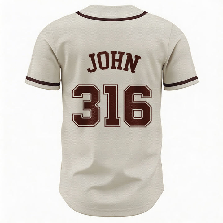 Christianartworkshop Sporty Team Jesus John 316 Inspirational Scripture Statement Unisex Baseball Jersey - image 30