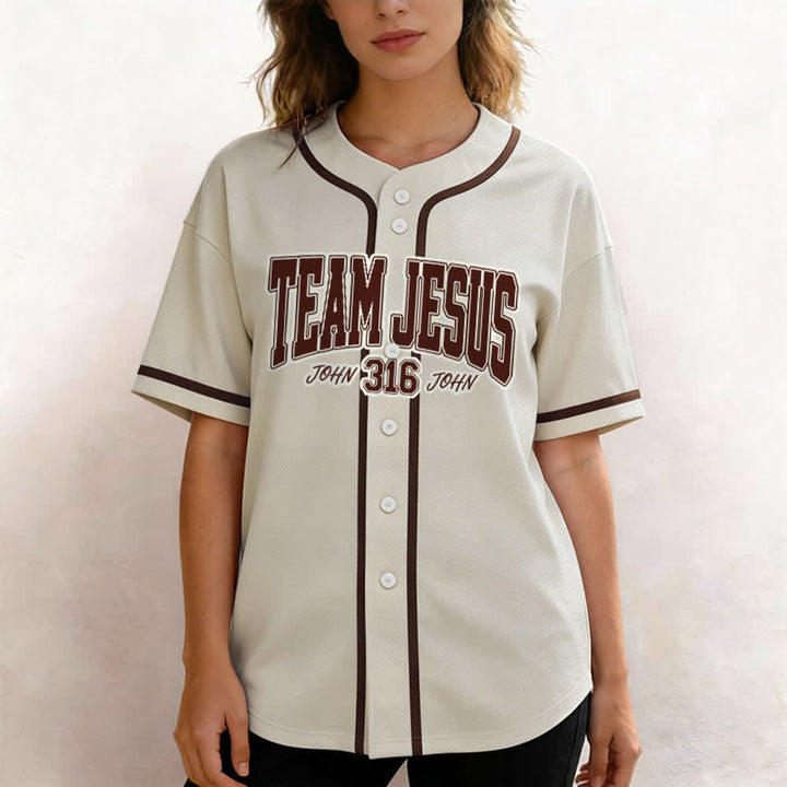 Christianartworkshop Sporty Team Jesus John 316 Inspirational Scripture Statement Unisex Baseball Jersey - image 33
