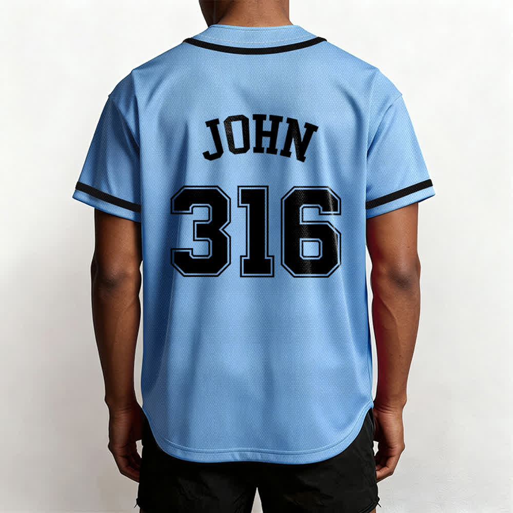 Christianartworkshop Sporty Team Jesus John 316 Inspirational Scripture Statement Unisex Baseball Jersey - image 39