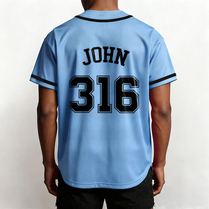 Christianartworkshop Sporty Team Jesus John 316 Inspirational Scripture Statement Unisex Baseball Jersey - image 39