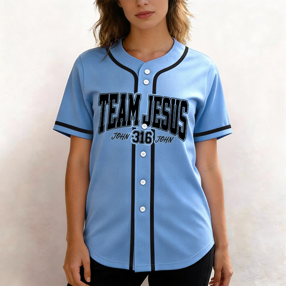 Christianartworkshop Sporty Team Jesus John 316 Inspirational Scripture Statement Unisex Baseball Jersey - image 40
