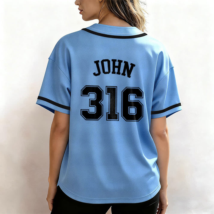 Christianartworkshop Sporty Team Jesus John 316 Inspirational Scripture Statement Unisex Baseball Jersey - image 41