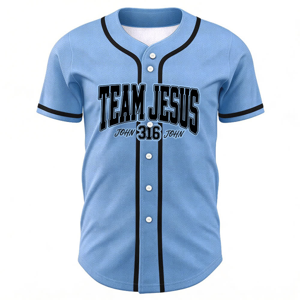 Christianartworkshop Sporty Team Jesus John 316 Inspirational Scripture Statement Unisex Baseball Jersey - image 36