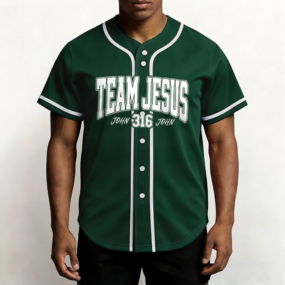 Christianartworkshop Sporty Team Jesus John 316 Inspirational Scripture Statement Unisex Baseball Jersey - image 45