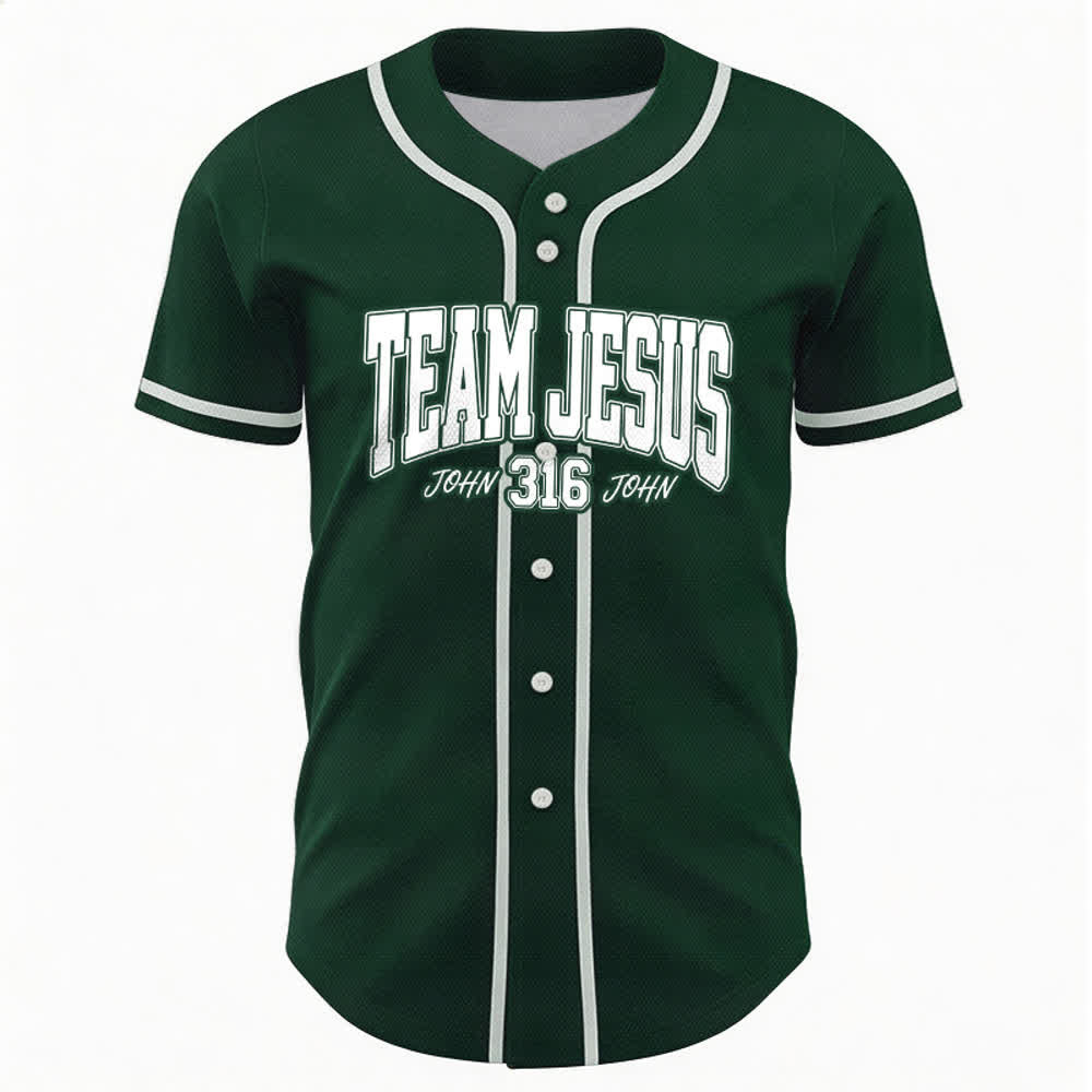 Christianartworkshop Sporty Team Jesus John 316 Inspirational Scripture Statement Unisex Baseball Jersey - image 43