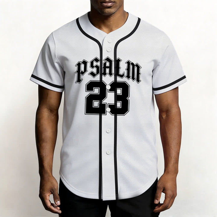 Christianartworkshop Peace Dove & Faith Slogan Religious Psalm 23 Athletic Design Unisex Baseball Jersey - image 10