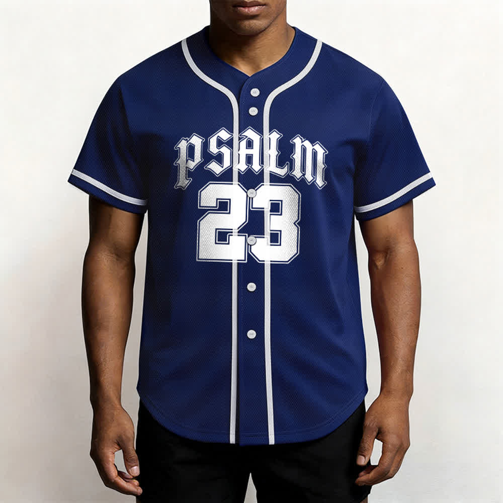 Christianartworkshop Peace Dove & Faith Slogan Religious Psalm 23 Athletic Design Unisex Baseball Jersey - image 17