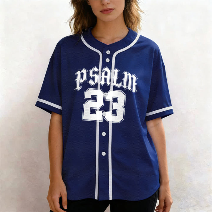 Christianartworkshop Peace Dove & Faith Slogan Religious Psalm 23 Athletic Design Unisex Baseball Jersey - image 19