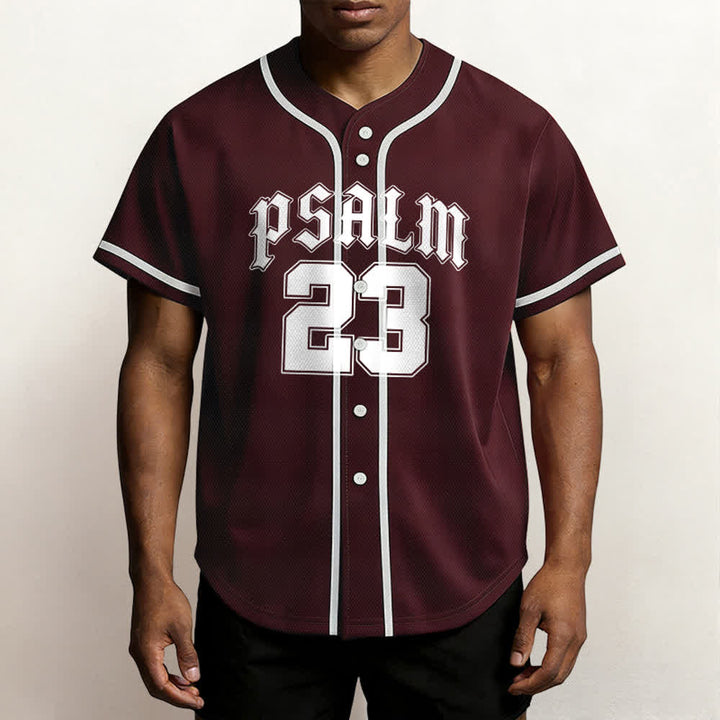 Christianartworkshop Peace Dove & Faith Slogan Religious Psalm 23 Athletic Design Unisex Baseball Jersey - image 24