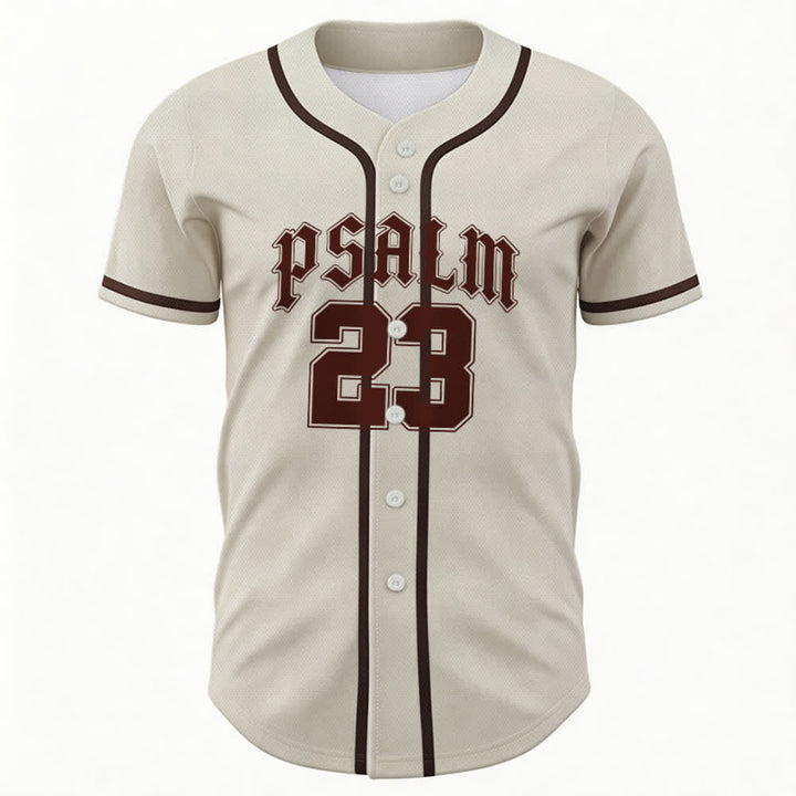 Christianartworkshop Peace Dove & Faith Slogan Religious Psalm 23 Athletic Design Unisex Baseball Jersey - image 29