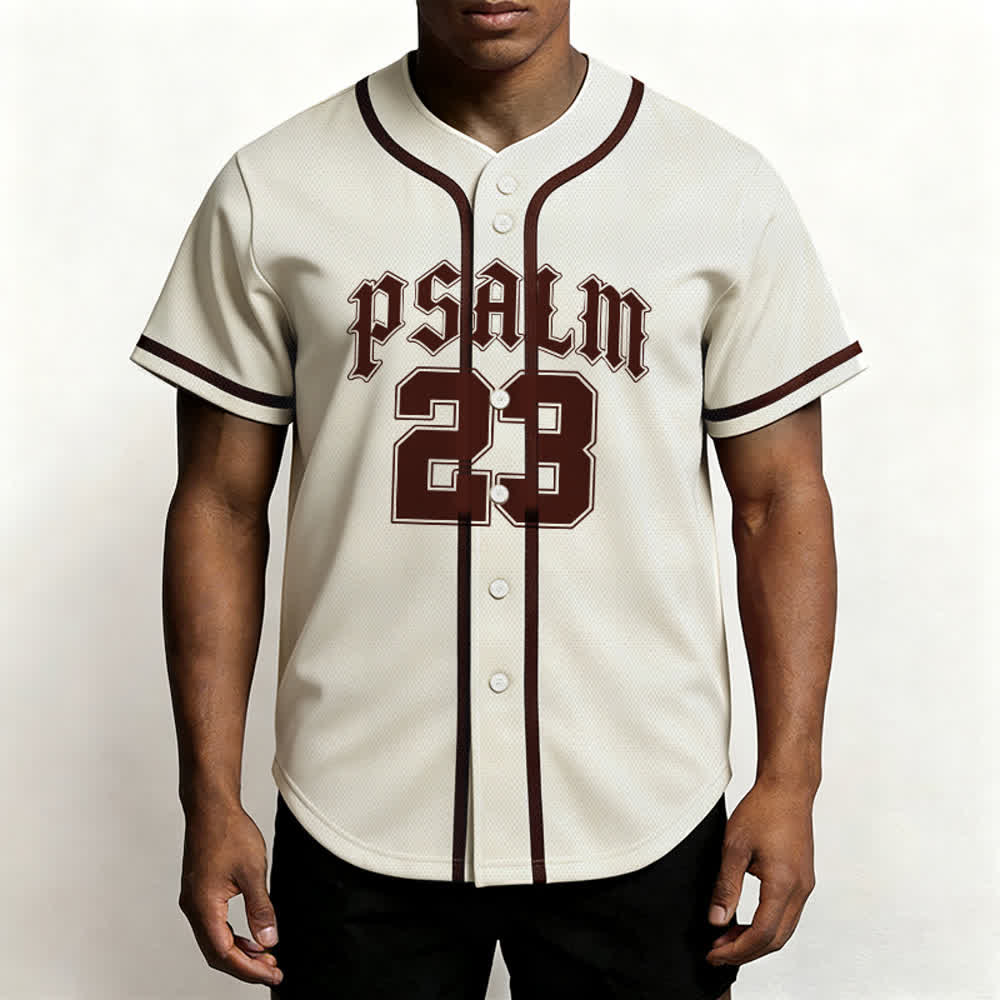 Christianartworkshop Peace Dove & Faith Slogan Religious Psalm 23 Athletic Design Unisex Baseball Jersey - image 32