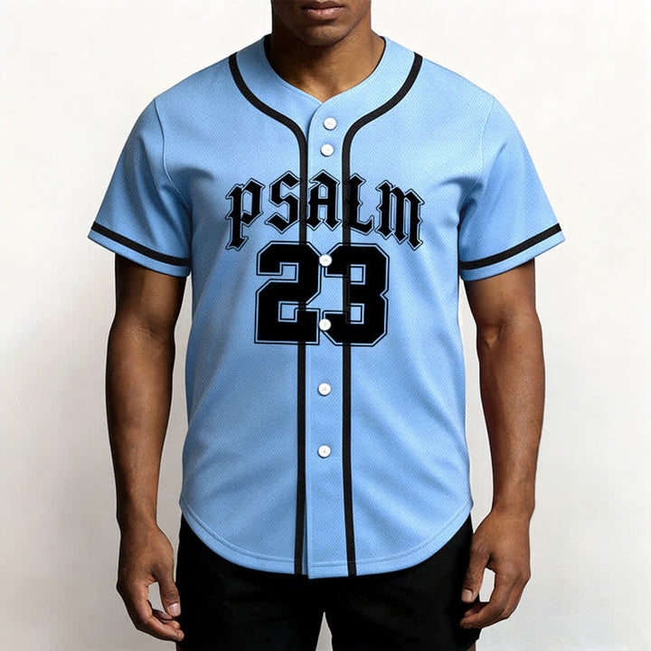Christianartworkshop Peace Dove & Faith Slogan Religious Psalm 23 Athletic Design Unisex Baseball Jersey - image 38