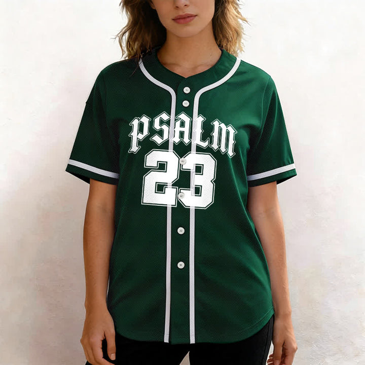 Christianartworkshop Peace Dove & Faith Slogan Religious Psalm 23 Athletic Design Unisex Baseball Jersey - image 47