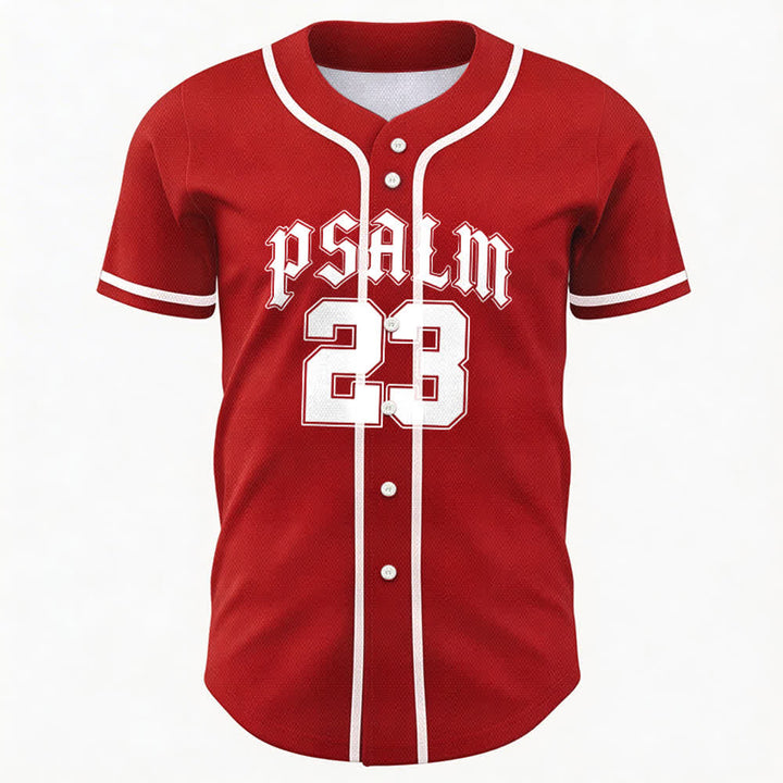 Christianartworkshop Peace Dove & Faith Slogan Religious Psalm 23 Athletic Design Unisex Baseball Jersey - image 50