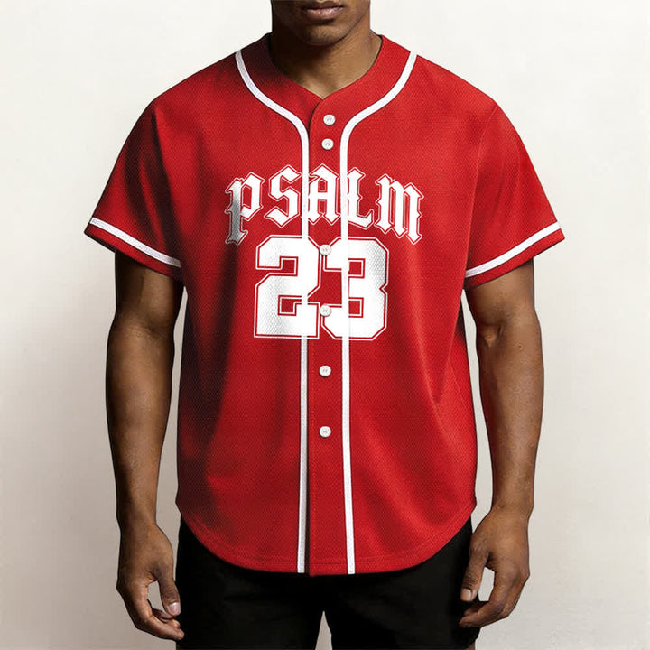 Christianartworkshop Peace Dove & Faith Slogan Religious Psalm 23 Athletic Design Unisex Baseball Jersey - image 52