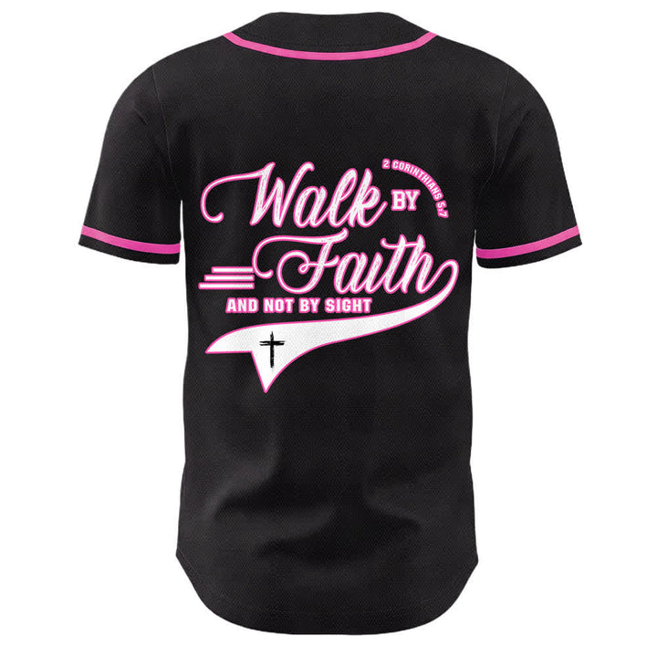 Christianartworkshop Walk By Faith And Not By Sight Cross Scripture Graphic Unisex Baseball Jersey - image 20
