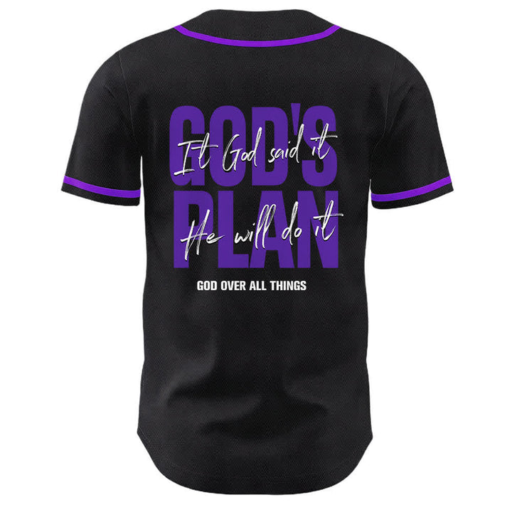 Christianartworkshop God's Plan Praying Hands Faith Slogan Dual Side Printed Unisex Baseball Jersey - image 25