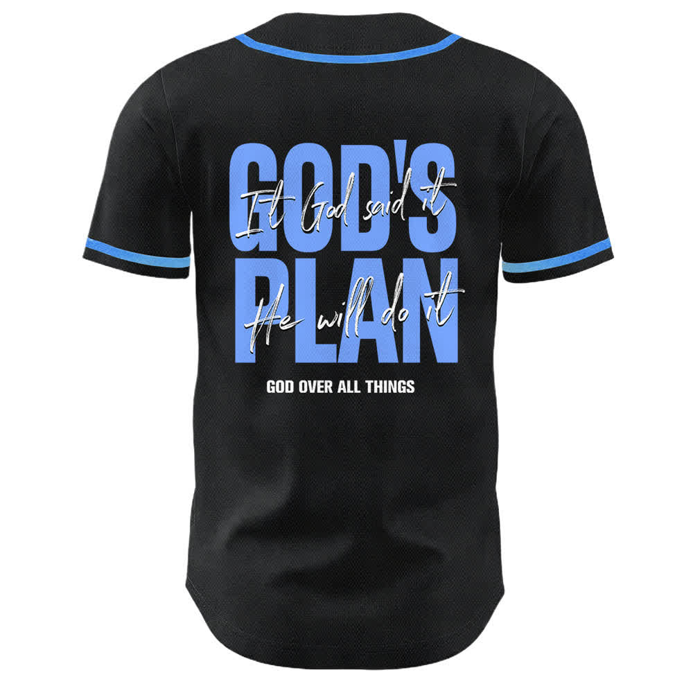 Christianartworkshop God's Plan Praying Hands Faith Slogan Dual Side Printed Unisex Baseball Jersey - image 16